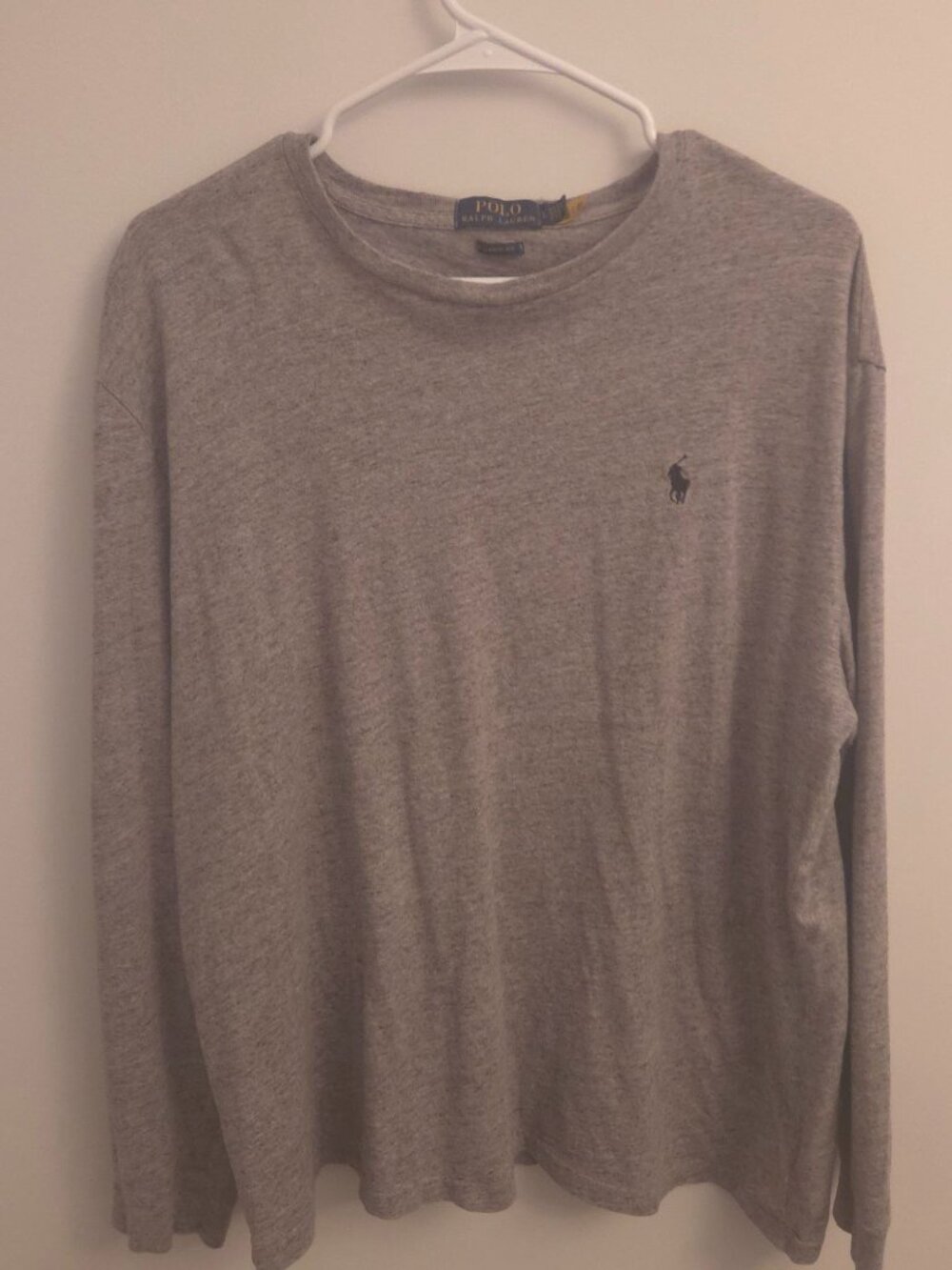 Men’s Polo Ralph Lauren Grey Crewneck Sweater – Modern Fit